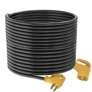 4-pung 50amp 25ft 50ft Heavy Duty Nema 1450P Naar 1450r Verlengsnoer Voor Rv Ev Generator Elektrische Adapter Stw 8awg