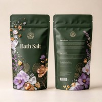 Sachet d'emballage personnalisé pour sels de bain, imprimé numériquement, en aluminium alimentaire, avec fermeture éclair, vente en gros