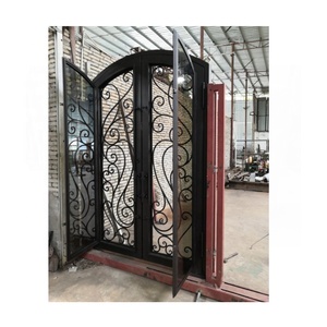 Portes en fer forgé Designs Porte double Porte en acier pour la maison rupture thermique - Product Image 1