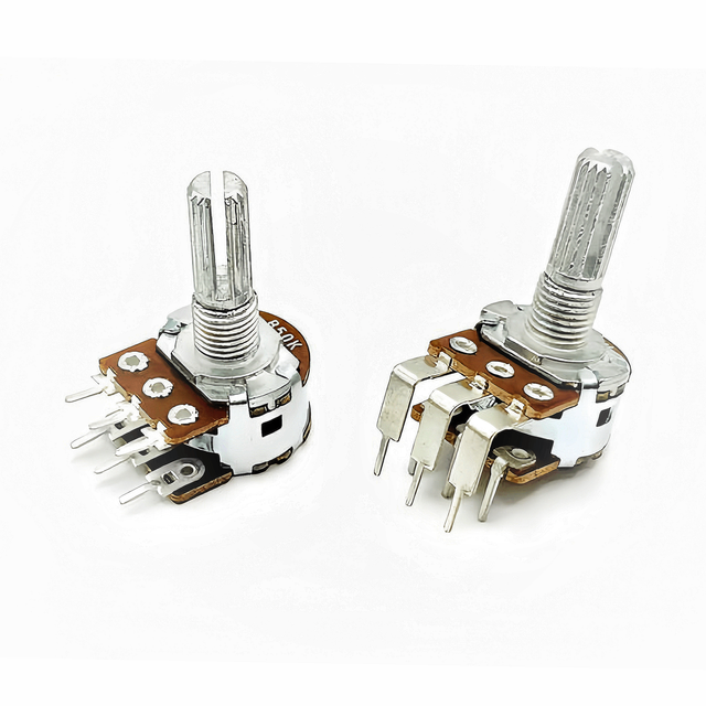 Factory Price OEM/ODM Switch Electronics 100K 500K Logarithmic 16mm Stereo Splined Rotation Potentiometer B503