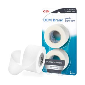 Bande adhésive en papier microporeux pour premiers secours, 25,4 mm de long, 2 rouleaux - Product Image 1