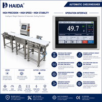 Contrôleur de poids automatique 10 à 3000g en acier inoxydable, machine de pesage dynamique avec 50 préréglages et rejet pneumatique pour l'industrie alimentaire et pharmaceutique