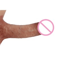 Dildo de Silicona Sólida, Suave, Ecológico e Impermeable, con Correa y Bolas, Pantalones de Agrandamiento de Pene, Juguetes Sexuales para Adultos, 4.5x19cm