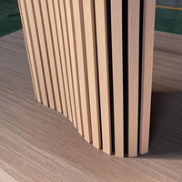 Panneau en forme de vague en MDF plaqué bois imprimé en 3D Panneau mural acoustique incurvé flexible et incurvé