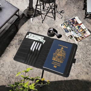 Portefeuille de cartes de visite en cuir de vachette pleine fleur avec blocage RFID, logo personnalisé TIDING, vintage, voyage, personnalisé - Product Image 3