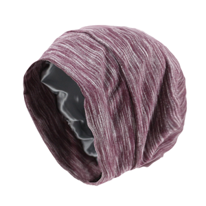 Bonnets rayés pour hommes et femmes, <span class=keywords><strong>bonnet</strong></span> <span class=keywords><strong>de</strong></span> <span class=keywords><strong>nuit</strong></span> ajustable avec satin Iining, nouveauté HZM-18285 - Product Image 3