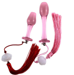 Nuevo tapón de cuentas de vidrio con colgante de borla, Juguetes sexuales eróticos, estimulación del punto G, consolador expansor Anal para hombres - Product Image 1