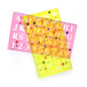 Juego de Reglas de Plástico para Oficina, Plantillas de Letras de 22 cm, Regla de Dibujo para Niños - Product Image 4