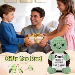 TuSuQing - Mini Tortuga Divertida Hecha a Mano con Ganchillo, Regalo para el Día del Padre, Cumpleaños, Navidad, para Padre de Cabeza, Padre, Papá - Product Image 4