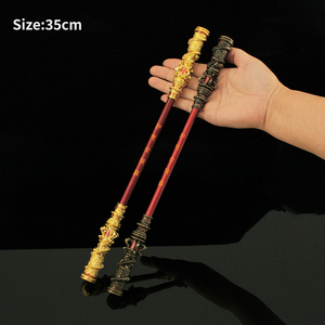 พวงกุญแจโลหะขนาดเล็กรูปสัตว์สี<span class=keywords><strong>ดำ</strong></span> Wukong สีทองของเล่นของขวัญวันคริสต์มาสมีสองสีให้เลือกขนาด22ซม. 40ซม. - Product Image 5