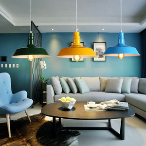 Nordic Single Head E27 <strong>Fitting</strong> Industrial Hanging Pendant <strong>Light</strong> Colorful Restaurant <strong>Kitchen</strong> Island Cafe Bar Hanging <strong>Lights</strong> - Product Image 3