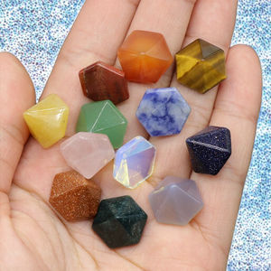 Nuevo Colgante Clásico de Cuarzo con Gema Facetada en Forma de Hexagrama, Certificado, para Fiestas y Regalos, Unisex, 25 mm - Product Image 3