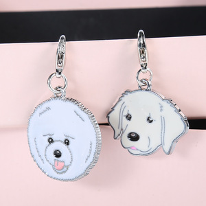 Nouveau pendentif de style américain en métal de la marque Yixuan, porte-clés Schnauzer Husky, porte-clés pour hommes et femmes - Product Image 3