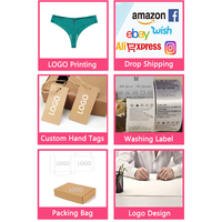 En stock aux États-Unis, tailles S, M, L, XL, XXL, grande taille, string en soie glacée tricotée unie pour femmes, sous-vêtements sexy avec anneau métallique