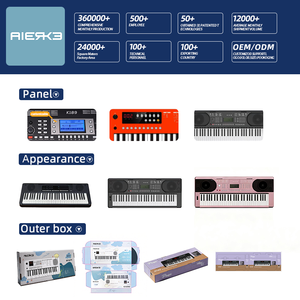Mini clavier d'orgue <span class=keywords><strong>numérique</strong></span> portable à 49 touches <span class=keywords><strong>Piano</strong></span> électronique noir avec alimentation USB Haut-parleurs intégrés et 300 sons - Product Image 4