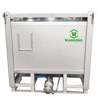 Réservoir IBC en acier inoxydable de qualité alimentaire sur mesure Wanlong 1000L avec entrée pour chariot élévateur à 4 voies