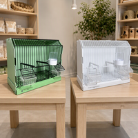 Vente en gros : Cage de vol classique moderne en fer respirant avec cloisons, volière d'élevage pour perruches et agapornis, boîte et plateau en plastique