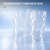 Pochette plate composite transparente sur mesure, large, thermoscellable, pour un traitement propre des emballages