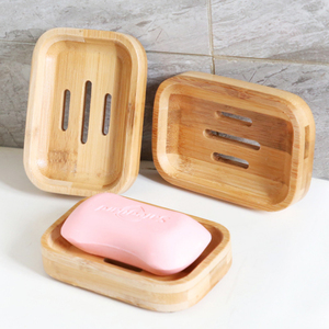 Handmade Waterproof Bamboo Wooden Soap Dish Portable Wooden Box Tray Holder Container