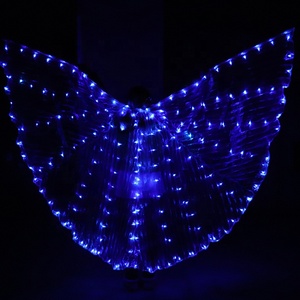 Blu ali di isis Ha Condotto La luce di ballo per adulti luminoso puntelli danza del ventre mantello fluorescente <span class=keywords><strong>farfalla</strong></span> danza <span class=keywords><strong>costume</strong></span> di balletto - Product Image 1