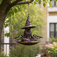 Mangeoire à oiseaux en résine, décoration de jardin suspendue, ornement extérieur pour la cour, porte-nourriture pour oiseaux, directement de l'usine