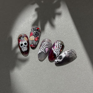 YITU <span class=keywords><strong>Halloween</strong></span> Evil Diablo Style Décoratif Nail Art Autocollant Gelée Crâne <span class=keywords><strong>Dessin</strong></span> YT6764 Effrayant <span class=keywords><strong>Halloween</strong></span> Autocollant Décoratif - Product Image 3