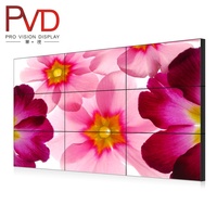 55 Ultra estrecho bisel LCD OEM cartel Digital Led pantalla interior fácil LCD Video pared PVD interior curva pantalla Led 3,5mm 1920*1080