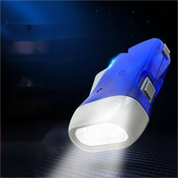Lampe torche d'urgence EDC extérieure à LED tricolore rechargeable, fonctionnant sur piles AA, avec interrupteur à bouton-poussoir, indice de protection IP65