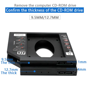 Máy Tính Xách Tay Phổ Loạt Ổ Cứng Adapter <span class=keywords><strong>Caddy</strong></span> 9.5Mm/12.5Mm <span class=keywords><strong>SATA</strong></span> <span class=keywords><strong>3</strong></span> Quang Bay Nhựa <span class=keywords><strong>HDD</strong></span> <span class=keywords><strong>Caddy</strong></span> - Product Image 3