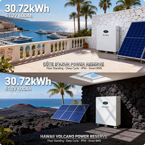 Batterie solaire 48V 51.2V 600Ah 30kWh pour système solaire hybride, sur pied avec roues - Product Image 4