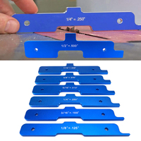 Lot de 7 barres de réglage de table de toupie de précision en alliage d'aluminium pour le travail du bois Jauges de test de distance de profondeur de hauteur