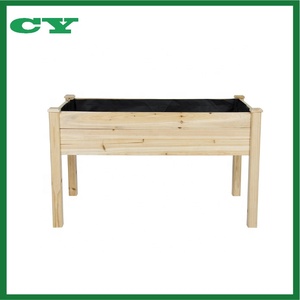 Boîte de plantation en <span class=keywords><strong>bois</strong></span> naturel, <span class=keywords><strong>support</strong></span> pour lit de jardin surélevé, Patio - Product Image 4