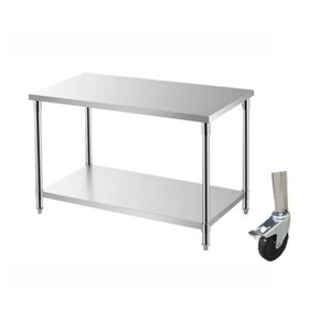 Banc de travail mobile en acier inoxydable robuste avec roulettes |   Équipement de cuisine commerciale pour restaurant, hôtel, cuisine domestique - Product Image 1