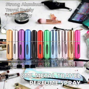 8ml Aluminum Travel Perfume & Essential <b>Oil</b> Atomizer Spray Bottle with Pump <b>Sprayer</b> Multi-Use - Product Image 2