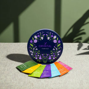 Coffret d'échantillons de thé aux herbes biologiques à formule personnalisée, 90 sachets |   6 saveurs sans caféine pour le bien-être quotidien et les cadeaux - Product Image 3