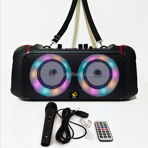 Hot bán đôi 4inch loa nhỏ Stereo Vòng đèn loa với microphone Dây đeo IF-2401 - Product Image 2