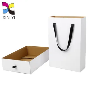 Wholesale custom garment clothing underwear corrugated shipping packaging box drawers