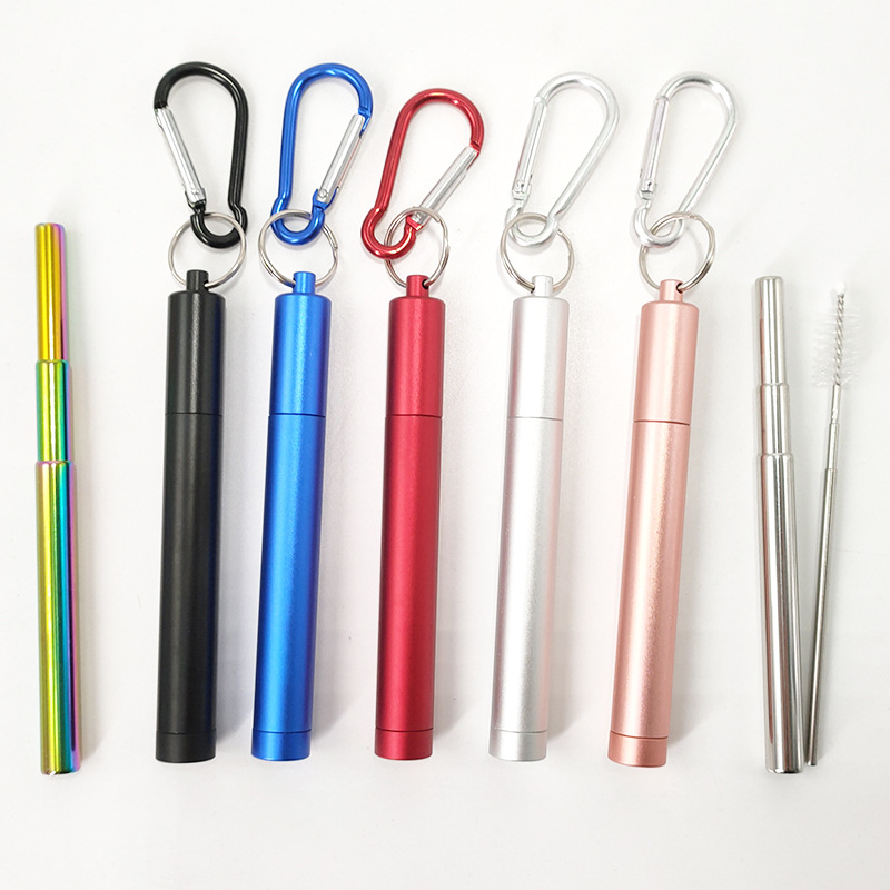 IKITCHEN Telescopic Drinking Straw Set with