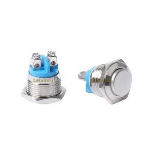 16 Mét đa đặc điểm kỹ thuật kim loại nút nhấn chuyển đổi tự thiết lập lại điểm đánh lửa chuyển đổi bảng điều khiển thường mở 2 Pin bắt đầu - Product Image 2