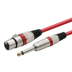 Cable XLR hembra a Jack de 1/4 pulgadas y 6,35mm, cable de micrófono no equilibrado de 3 pines XLR hembra a jack de 6,35mm