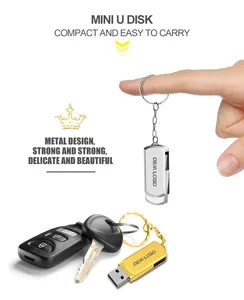 2023 Metal Swivel USB Flash Drive 2.0 3.0 1GB 16GB Thumb Drive Bulk 32GB USB Memory Stick Gift 128GB Customization Pendrive