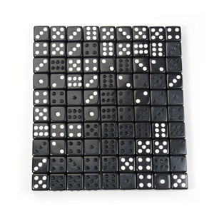 High Quality Wholesale 12mm Acrylic Black White Mini Standard Pixel Gaming D6 <strong>Dice</strong> <strong>Set</strong> for Math Teaching Board Games - Product Image 6
