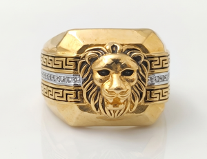 Men Gold Plated Classic <b>Ring</b> Premium Copper and Brass Fashion Jewelry Elegant <b>Finger</b> <b>Ring</b> Luxury Traditional Design for Daily - Product Image 1