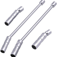 Clé à douille magnétique pour bougies d'allumage, adaptateur pivotant, rallonge longue, kit d'installation, de remplacement et de réparation, outil de démontage et de réglage de l'écartement