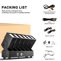 SHEHDS 12X60W RGBW Luz de Matriz de Cabeza Móvil con Efecto de Haz para Conciertos, Escenarios, Actuaciones Profesionales y Efectos de Anillo en Clubes