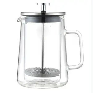 Hand Brewed 350/600ml Double Wall French Press Coffee And Tea Pot