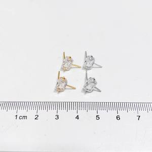22632 Argent S925 Accessoires DIY pour perles, Boucle d'oreille simple et tendance avec perles de 9-13 mm pour boucles d'oreilles à tige, Support vide inclus - Product Image 4