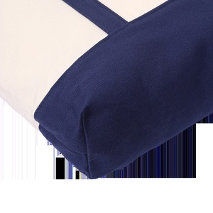 Sacs fourre-tout en <span class=keywords><strong>toile</strong></span> de coton calicot de taille moyenne, vierges, avec poche zippée et anse longue, personnalisables avec logo imprimé - Product Image 5