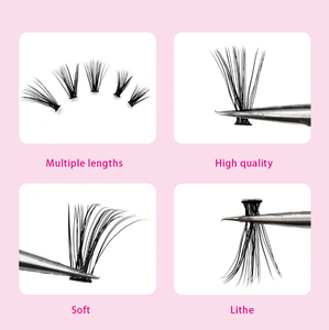 Pestañas Postizas Sintéticas de Aspecto Natural, Resistentes al Agua, Cómodas, con Banda de Algodón y Plástico Negro para Maquillaje Diario - Product Image 2