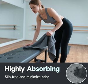 Custom Ultra Absorbent <b>Eco</b>-Friendly Quick-Dry Yoga Towel-Soft Skin-Friendly Fabric with Anti-Slip <b>Dots</b> for Gym - Product Image 4